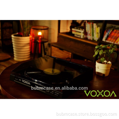 VOXOA T30 Full-Auto Belt drive turntable , vinyl record 45 RPM, two speed USB turntable